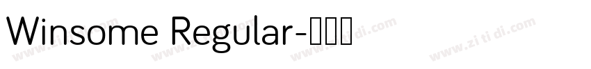 Winsome Regular字体转换